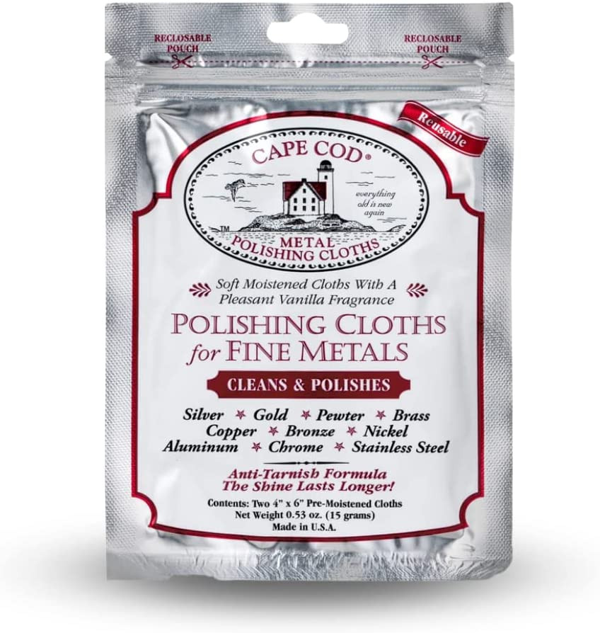 Cape Cod Silver Polish Cloths Jewelry Cleaner Tarnish Remover 2-Pack