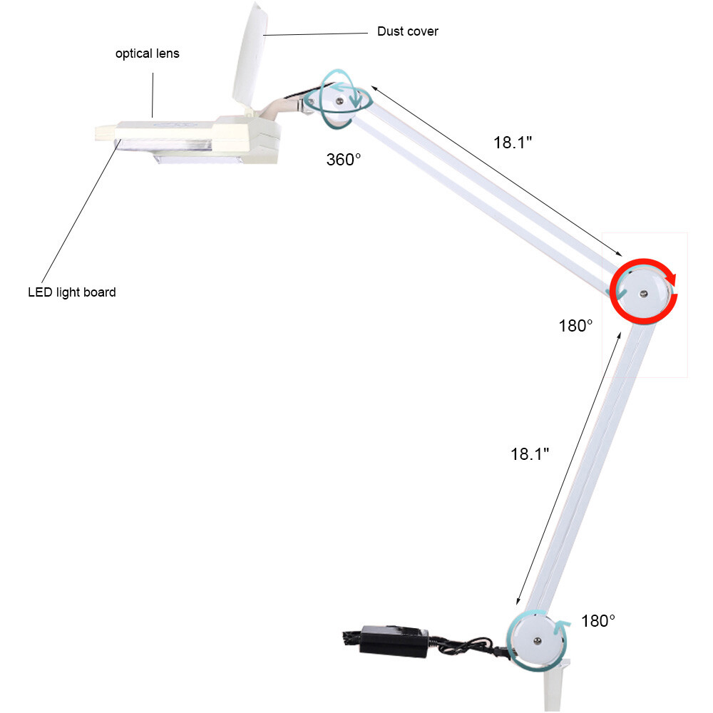 Top-grade 10x LED Table Clamp Magnifier Lamp Clip-on Type Magnifier Lamp 140151