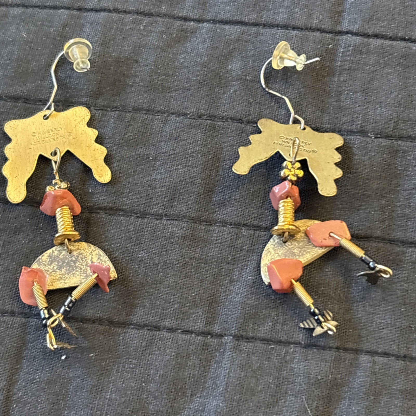 Kimberly Willcox for Silvestri Earrings Pierced Artisan. EUC
