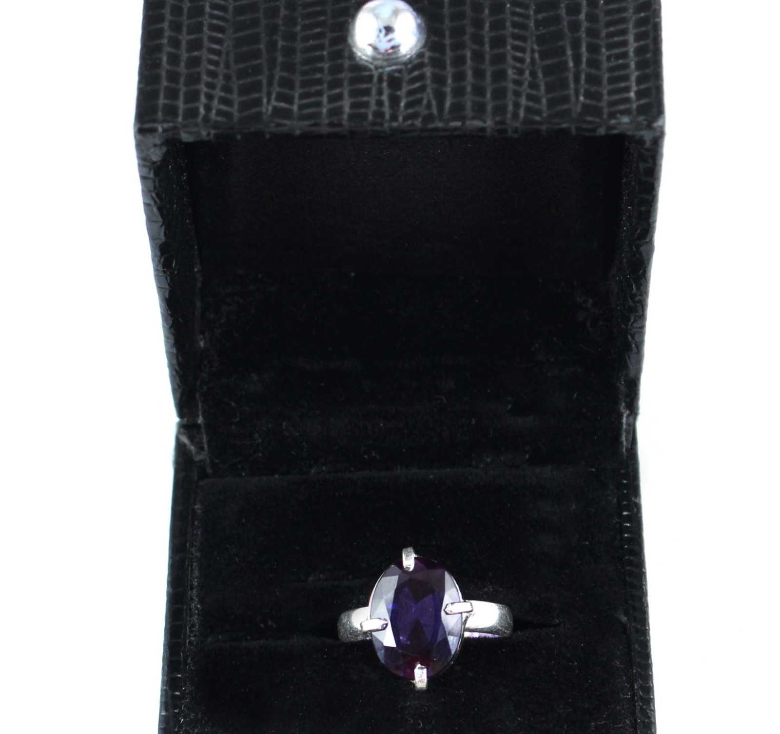 Gemstone Astrological Ring 9.75 Ct Natural Oval Boysenberry Sapphire Certified