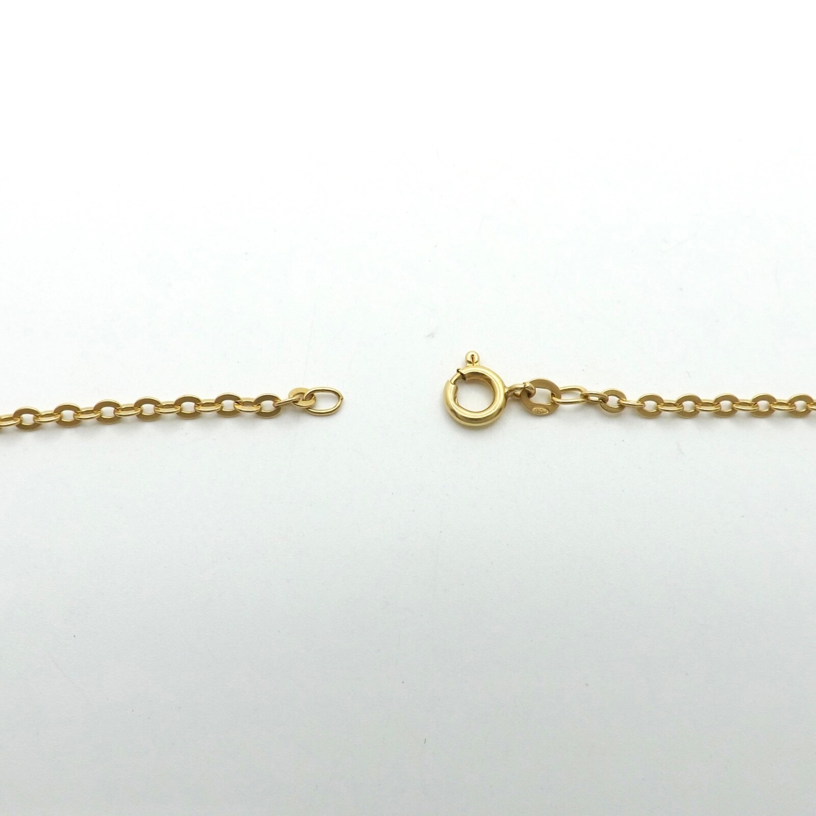 UnoAerre 18k Gold Cable Link Pendant Chain Necklace Italy 750 26in New
