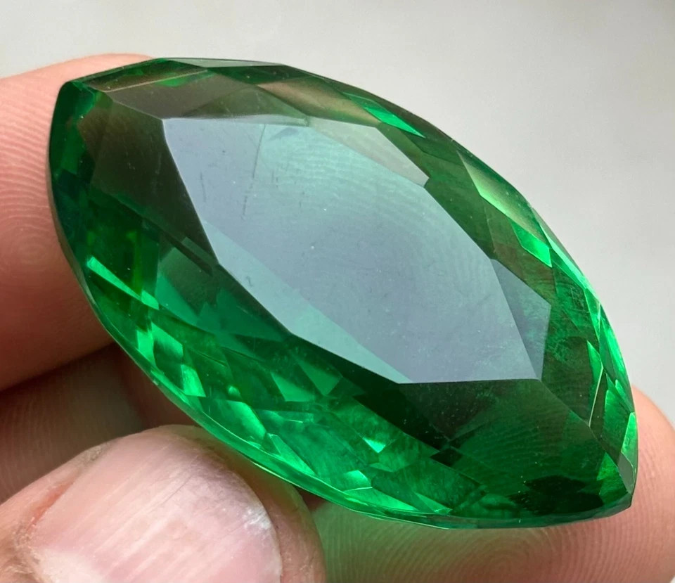 79 Ct Natural Colombian Emerald Green Marquise Cut Certified Loose Gemstone