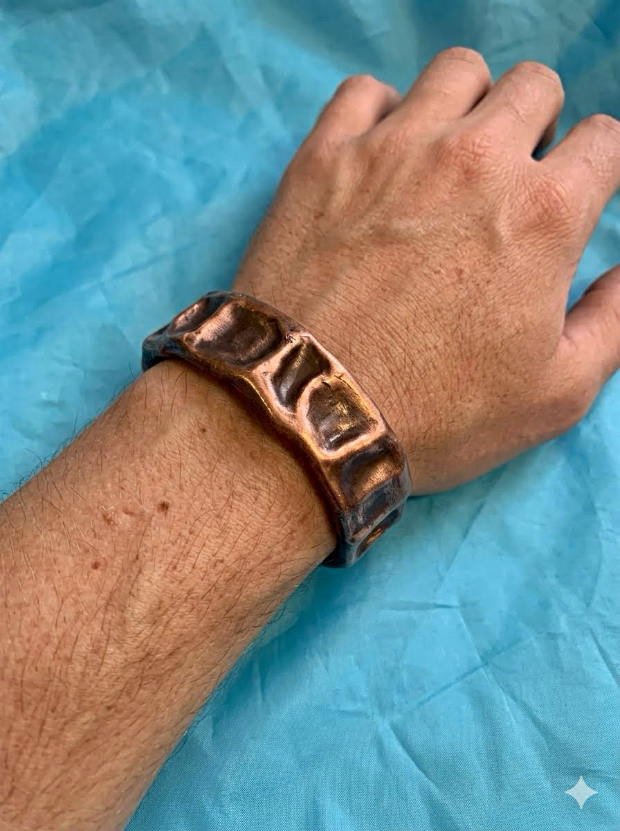 Rustic Copper Wide Band Ring Size 6 1/2 cuff bracelet Style Copper No Stone