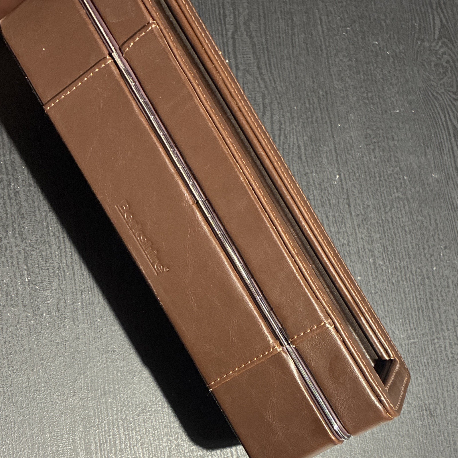 Berkshire Brown Faux Leather Watch Storage Box Case w/ Glass Lid, 5 Slot