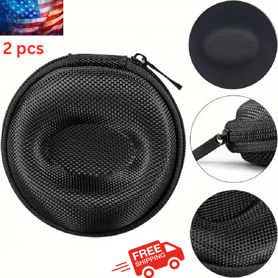 Pack of 2 Zipper Travel Watch Cases Single Watch Storage Boxes for Wristwatches