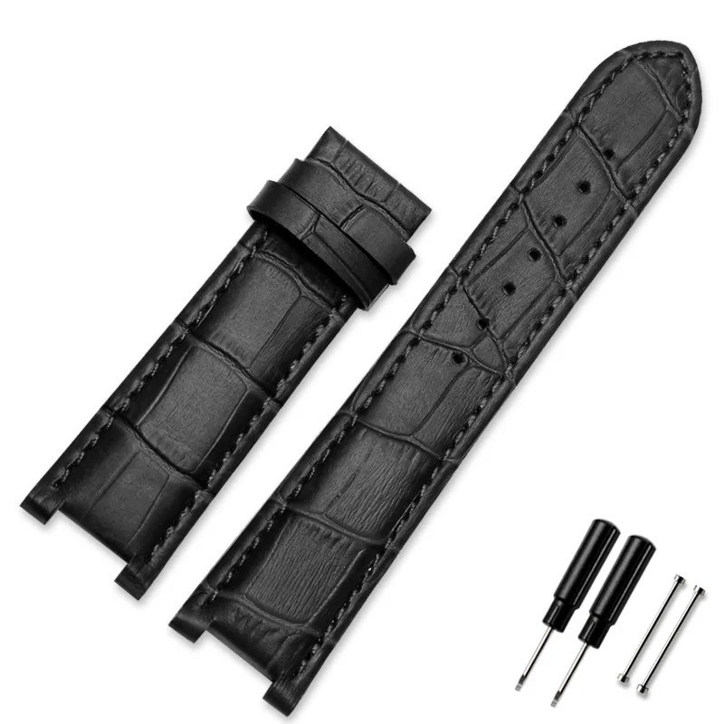 Genuine Leather Watch Strap Fit for Gc 22x13mm 20x11mm Notched Wristwatches Band