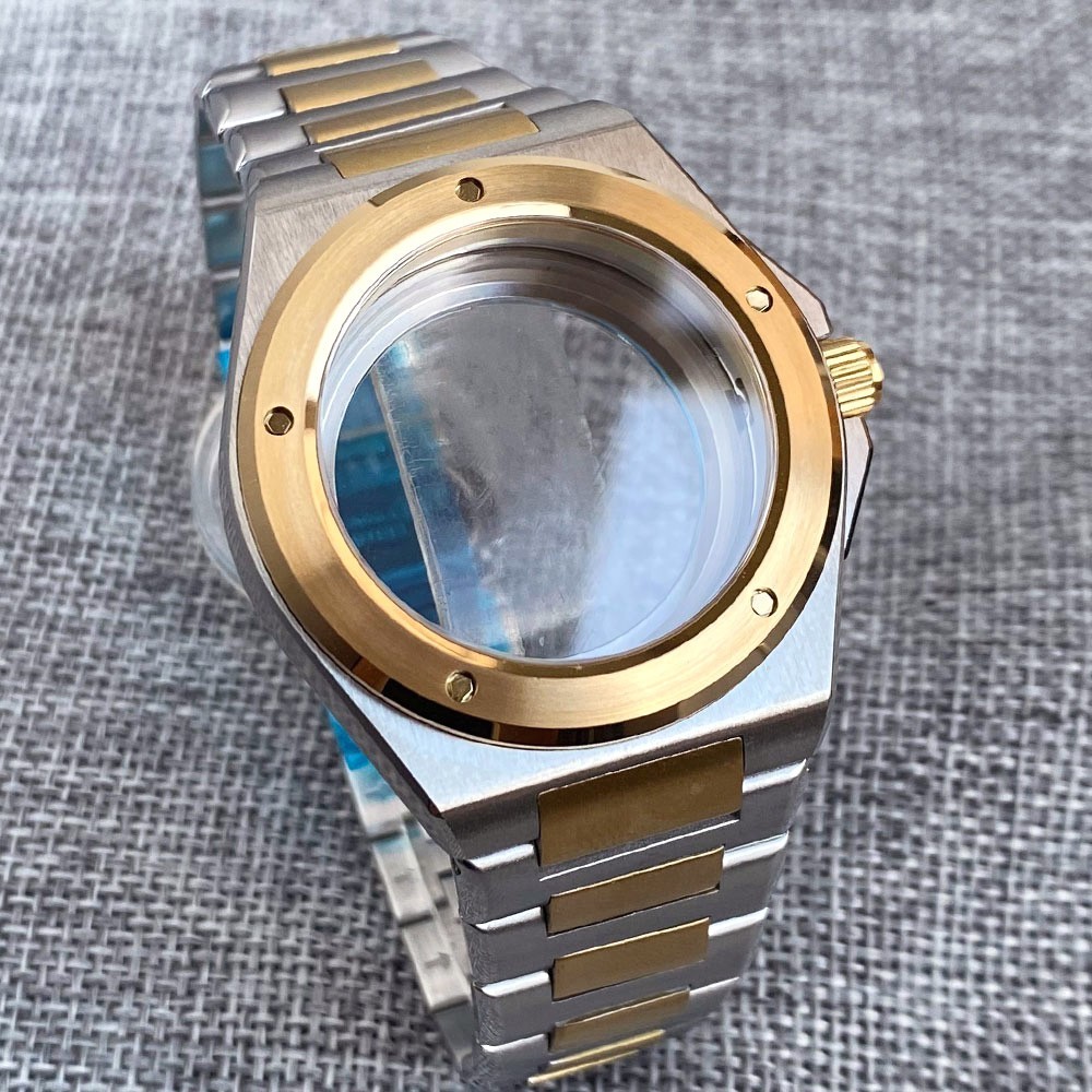40mm Steel Case Fit for Engineer NH35 ETA2824 PT MenWatch Parts Sapphire Crystal
