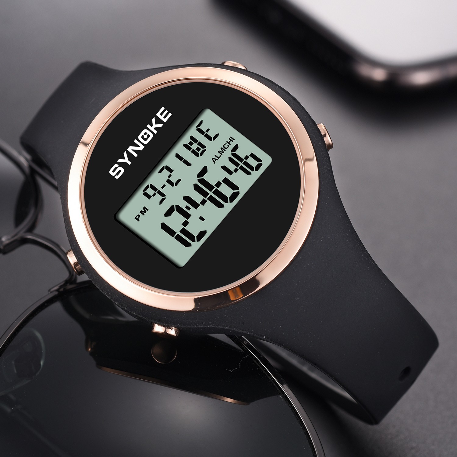 Children Waterproof Sport Digital Chronograph Silicone Strap Watch for Boy Girl