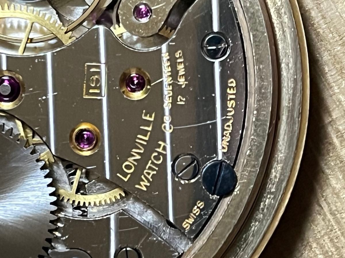 Lonville 17 Jewels Railroad Pocket Watch Hand Wind Steam Locomotive OH Swiss