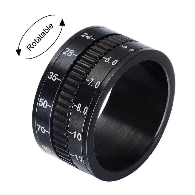 Stainless steel Rotating camera lens ring fidget spinner band Canon Nikon DSLR