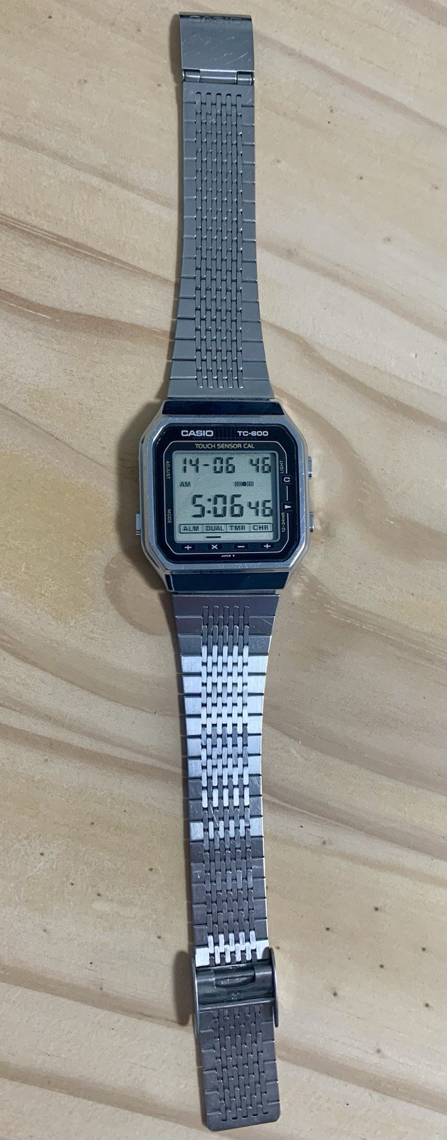 Casio TC-600 Vintage Touch Sensor Calculator Watch Excellent Condition Japan
