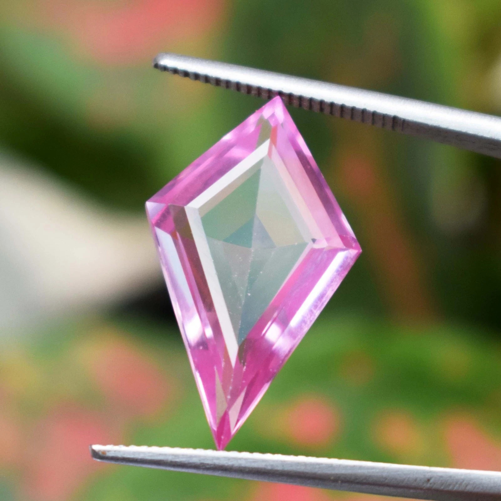 11.50 Ct Natural Pink Sapphire Fancy Cut Certified Loose Gemstone Sri Lanka