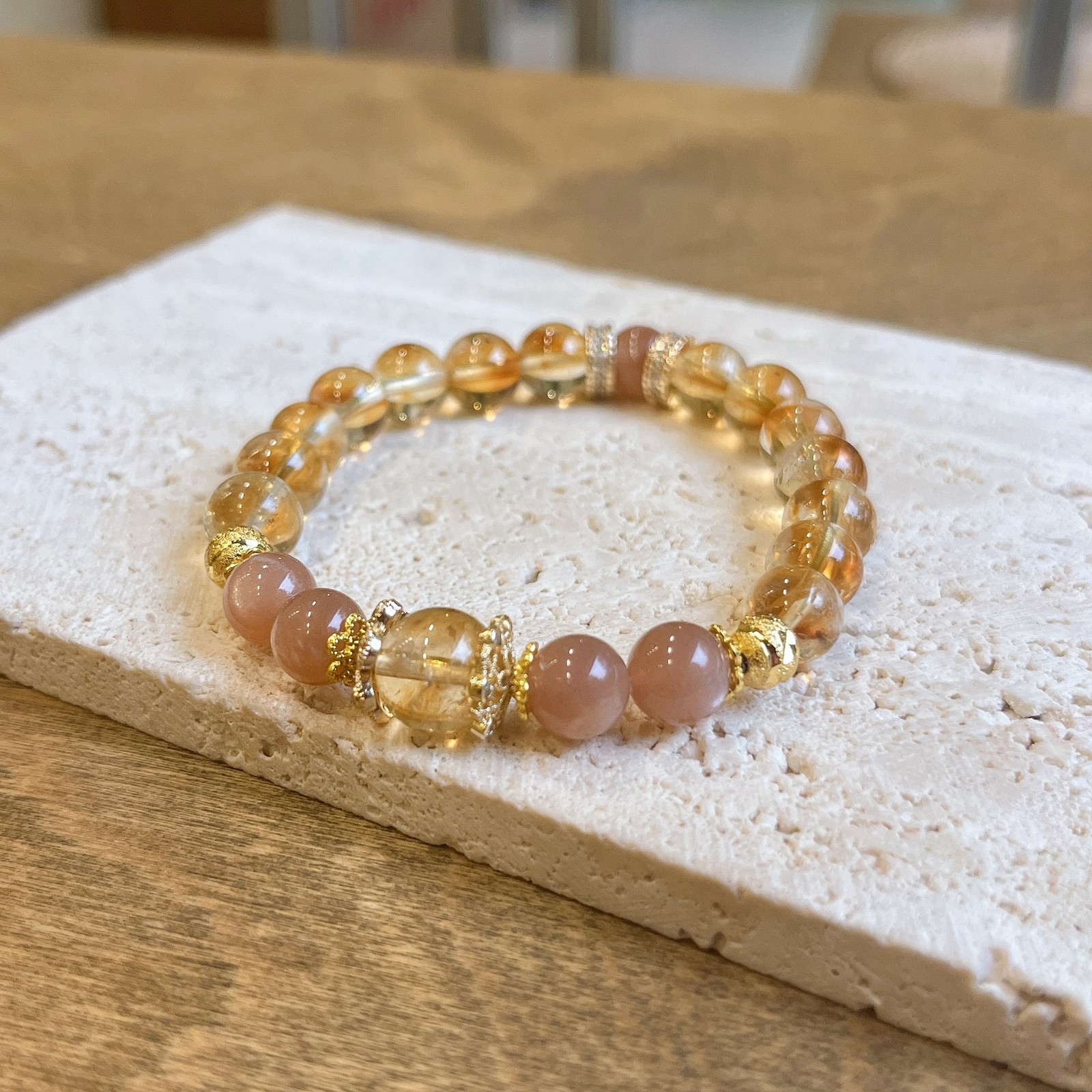 Natural Yellow Tower Crystal Fresh and Sweet Sun Orange Crystal Bracelet