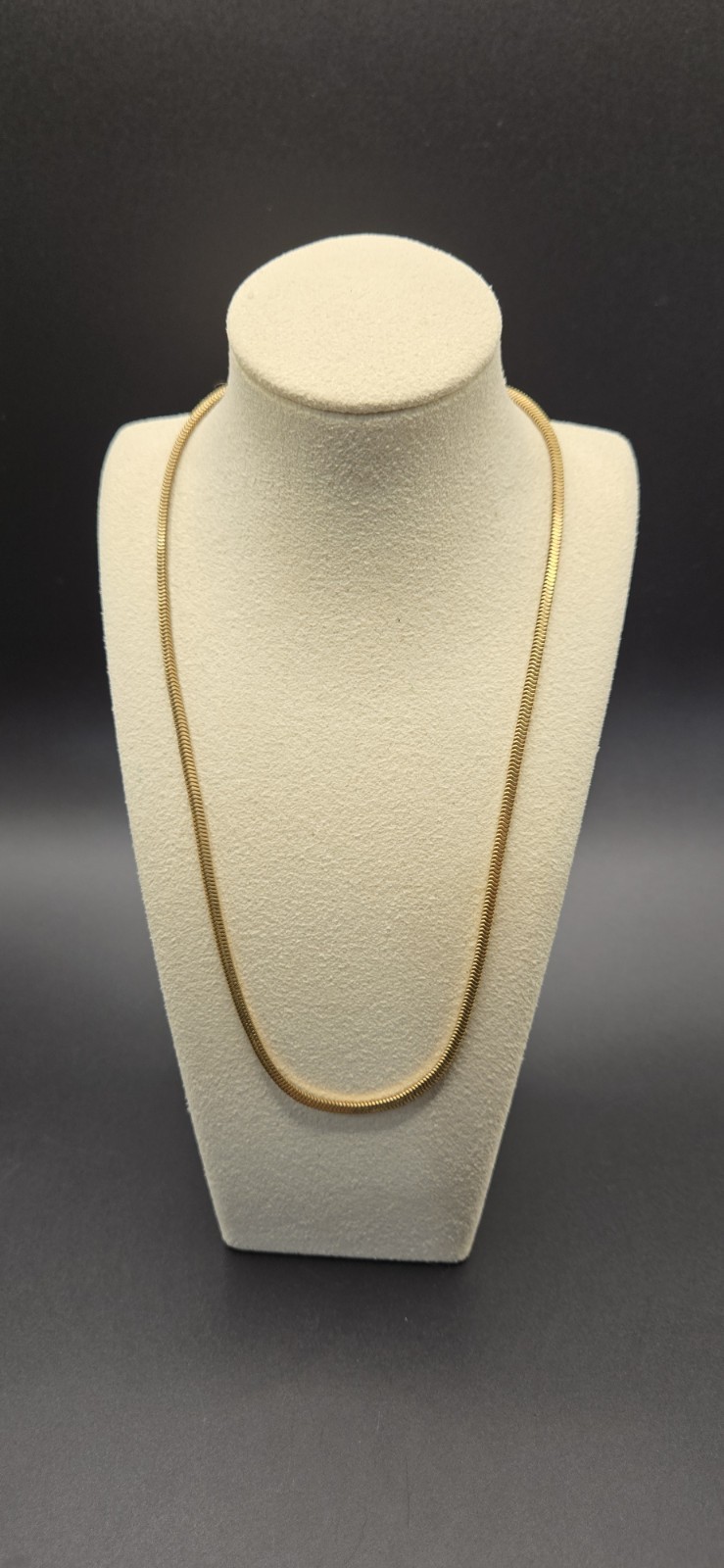 VTG Monet Gold Tone Snake Chain Necklace Long 15″ Inch