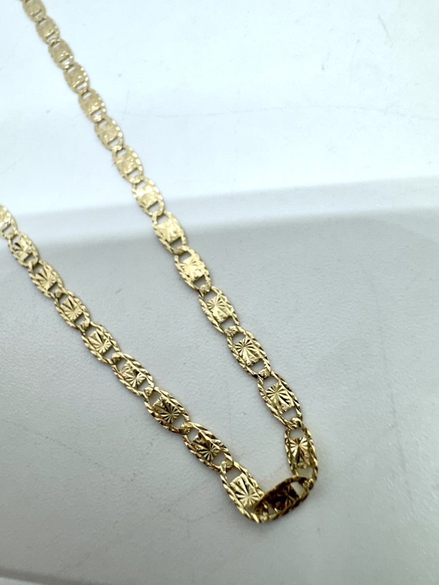 14K Yellow Gold Gucci Style Link 22″ Thin Chain – 2.4G! (WMP020190)
