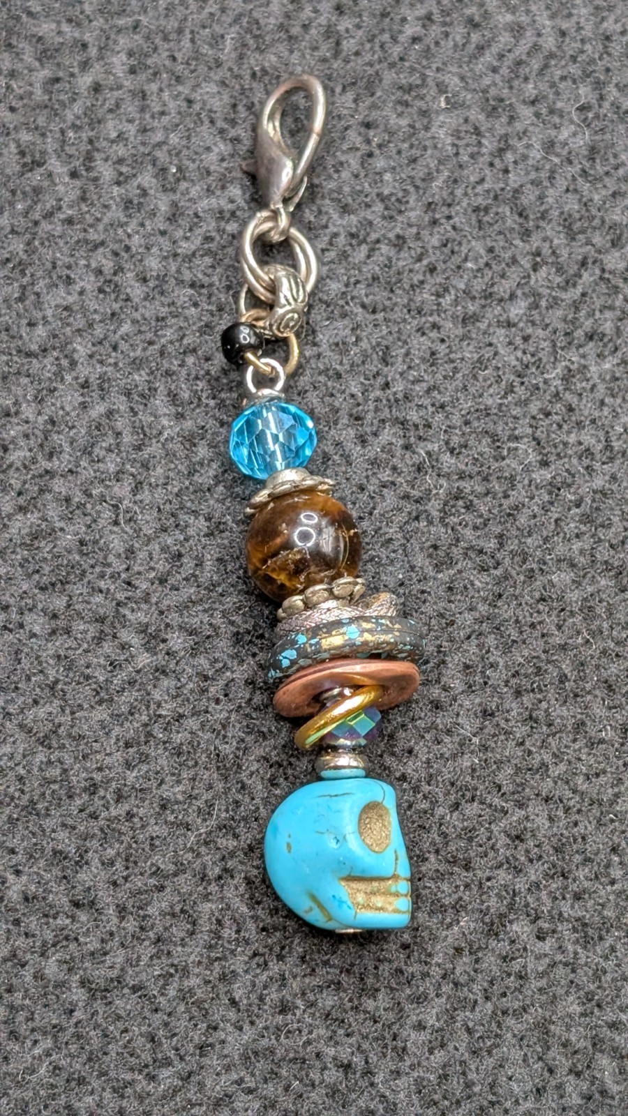 Evil Eye/Sugar Skull Beaded Zipper Pull Charms