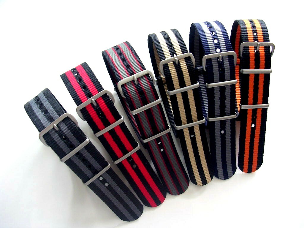 18mm NATO G10 Premium nylon watch band strap RAF Stitch Bond IW SUISSE 20 22 24