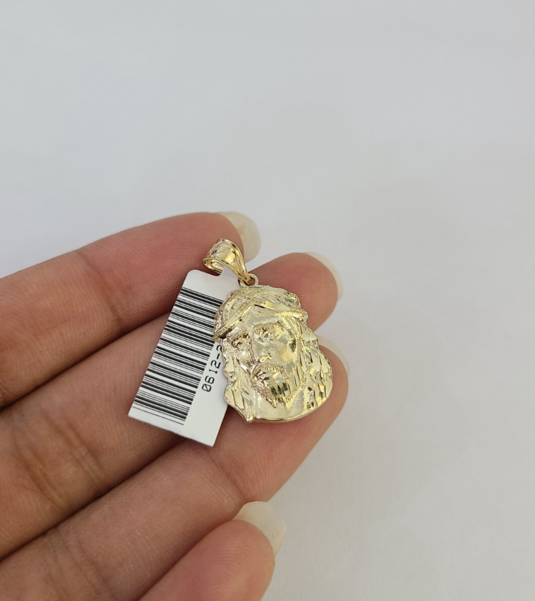 10k Jesus Head Charm Pendant REAL 10Kt Yellow Gold Genuine
