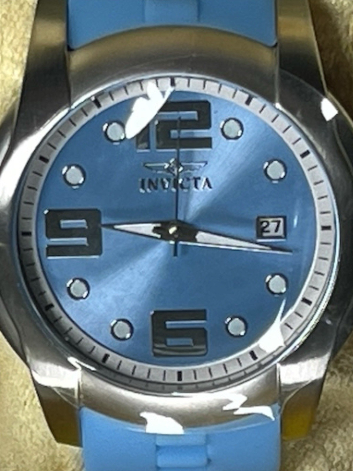 Invicta Angel 19361 Women’s Watch NWT Blue Silicone Quartz 100M Flame‑Fusion
