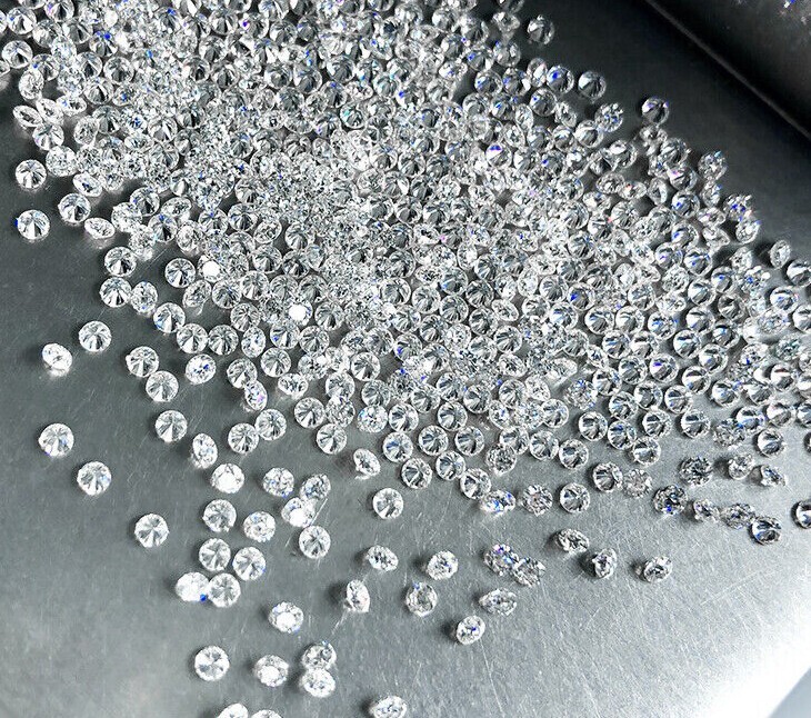 Loose Moissanite Round Real Gem Stone W. GRA Certificate VVS1 D 0.8mm-2.9mm