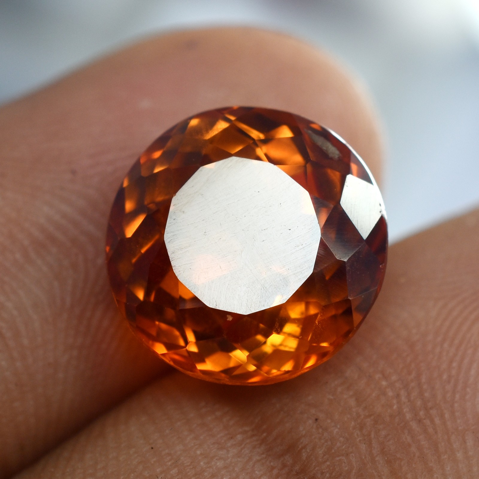 Natural Amazing Orange Sapphire Round Cut 9.80 Ct CERTIFIED Loose Gemstone
