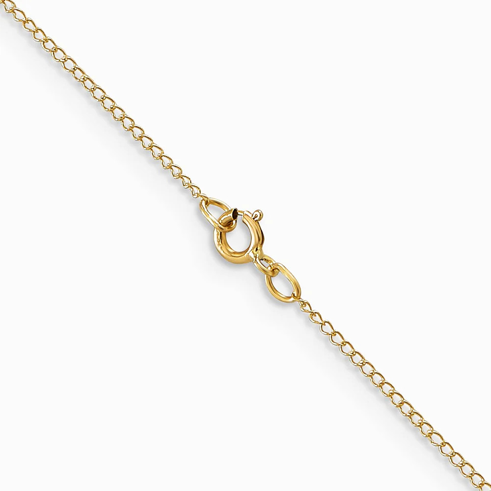14K Yellow Gold .5 Mm Carded Curb Chain Necklace 16″-24″