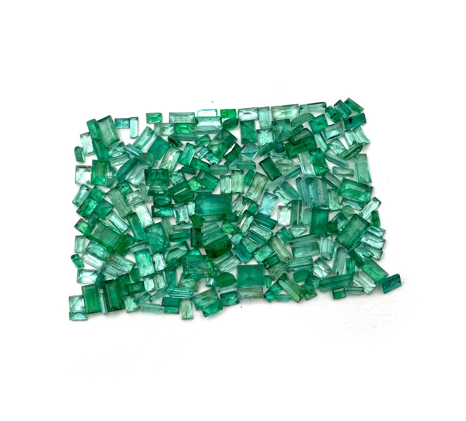 Natural Emerald Baguette Cut Loose Gemstone Lot 13-16 Pcs 2*3-4*6 MM 3 CT
