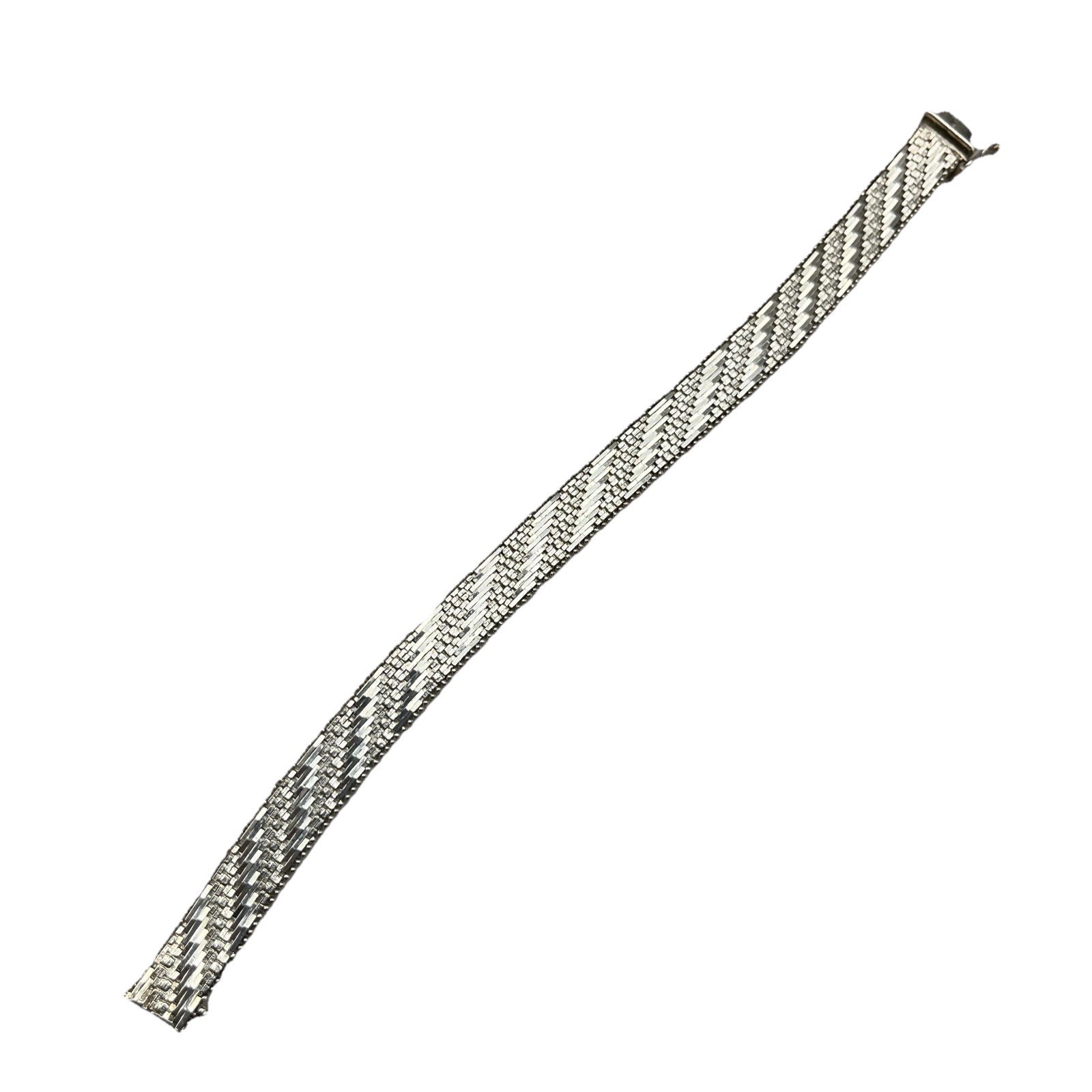 Vintage Riccio Sterling Silver Bracelet 7.5″ Long 24.9g 9.7mm Wide