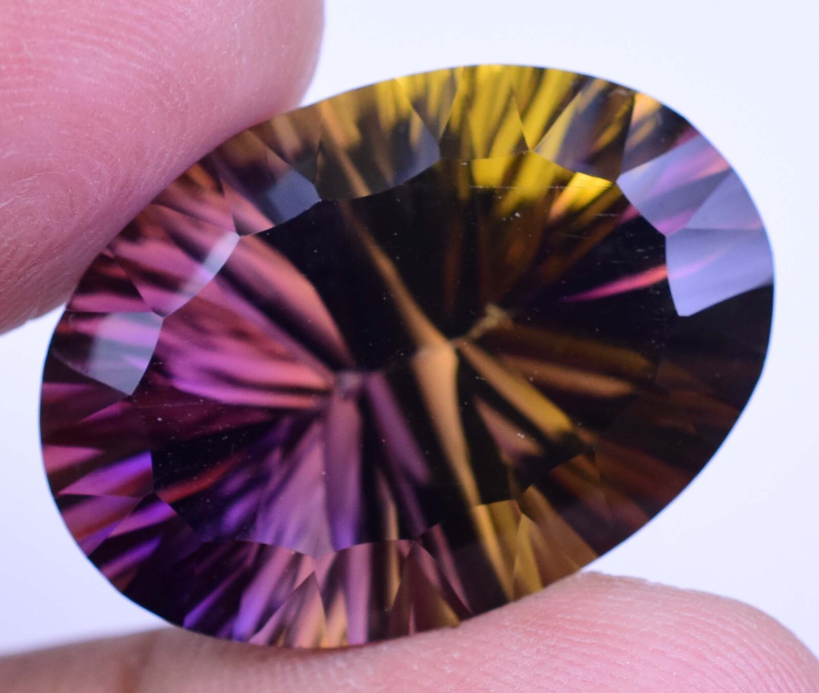 Flawless Natural Bi-Color Ametrine 26.35 Ct Oval Certified Untreated Gemstone