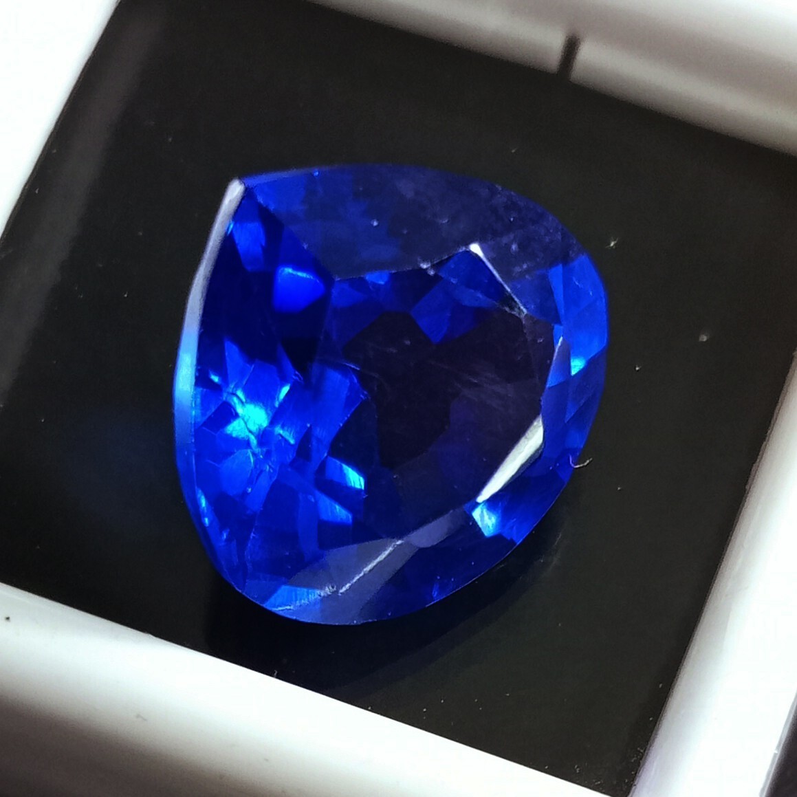 Natural Cornflower Blue Sapphire Certified Ceylon 10.70 Ct Pear Loose Gemstone