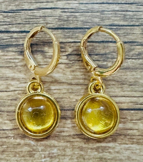 Huggie Hoop Nickel Free Lead Free Leverback Gold Earrings RTS