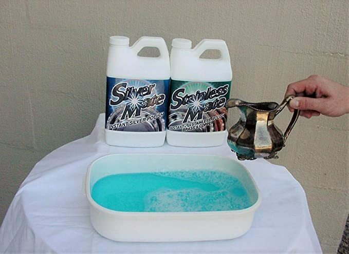 SilverMate Liquid Silver and Gold Cleaner, Silver Polish 64 oz.(1/2 gal)