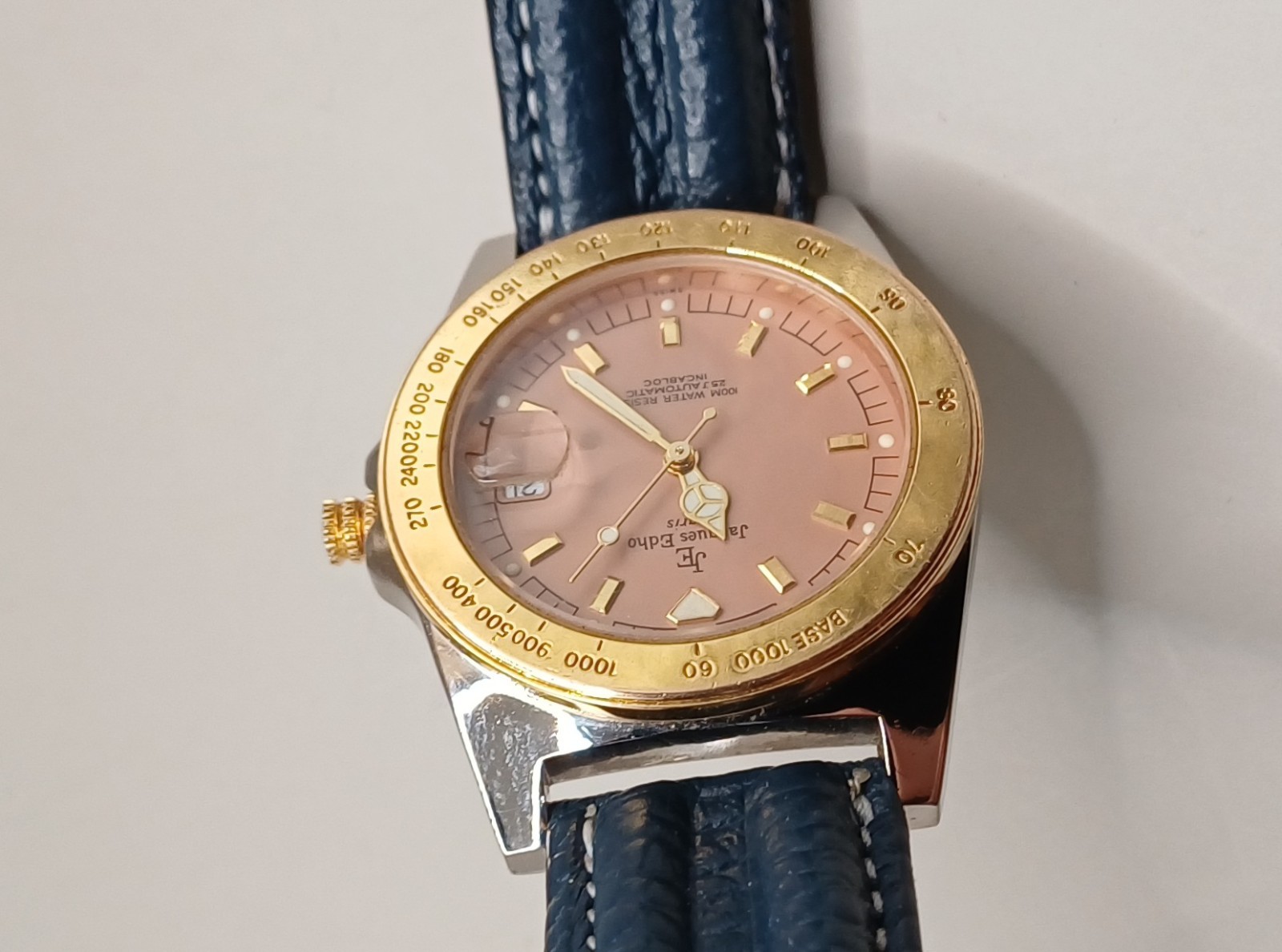 Rare Vintage JACQUES EDHO Swiss Mechanical Automatic Watch 25 jewels, 38 mm