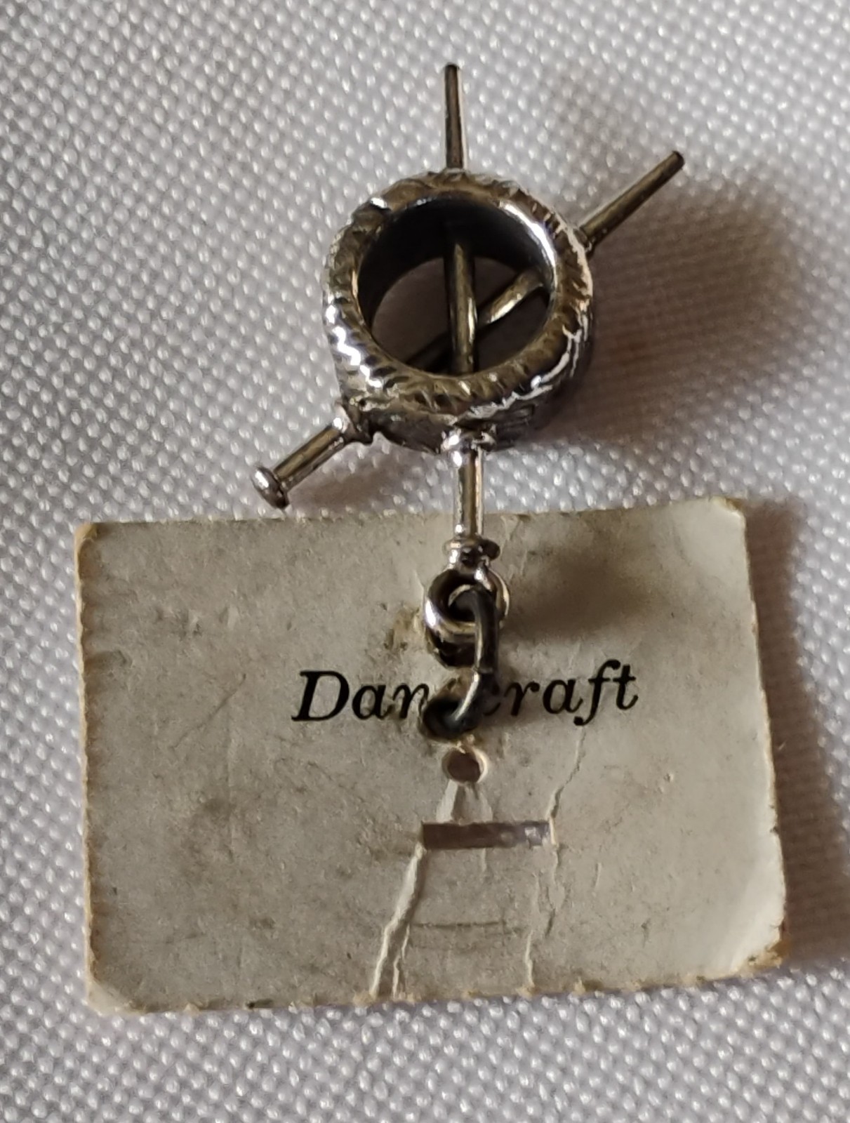 Danecraft 925 Sterling Silver Knitting Needles and Yarn New On Card Vintage