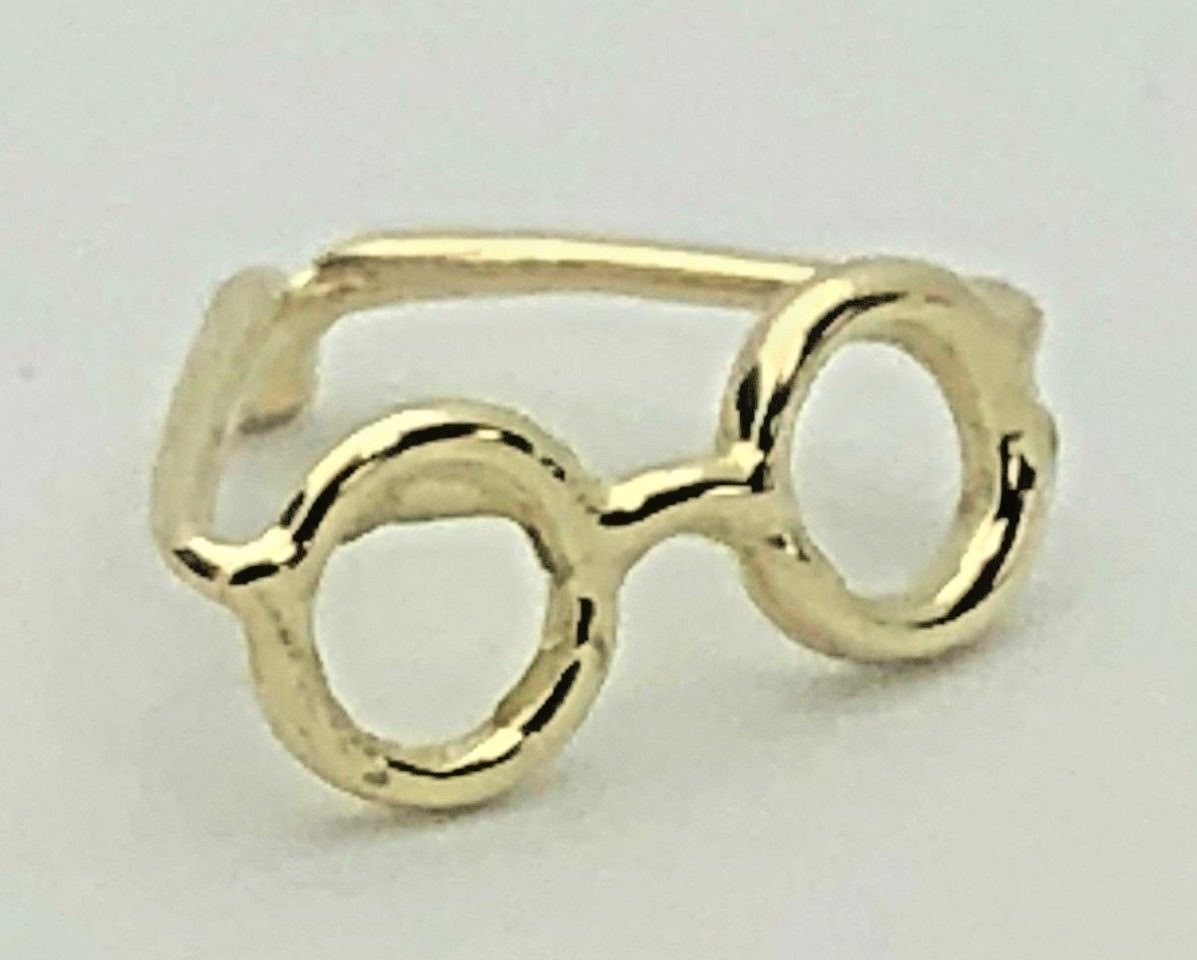 14k Yellow White or Rose Gold Sun Glasses Eye Glasses Charm Pendant