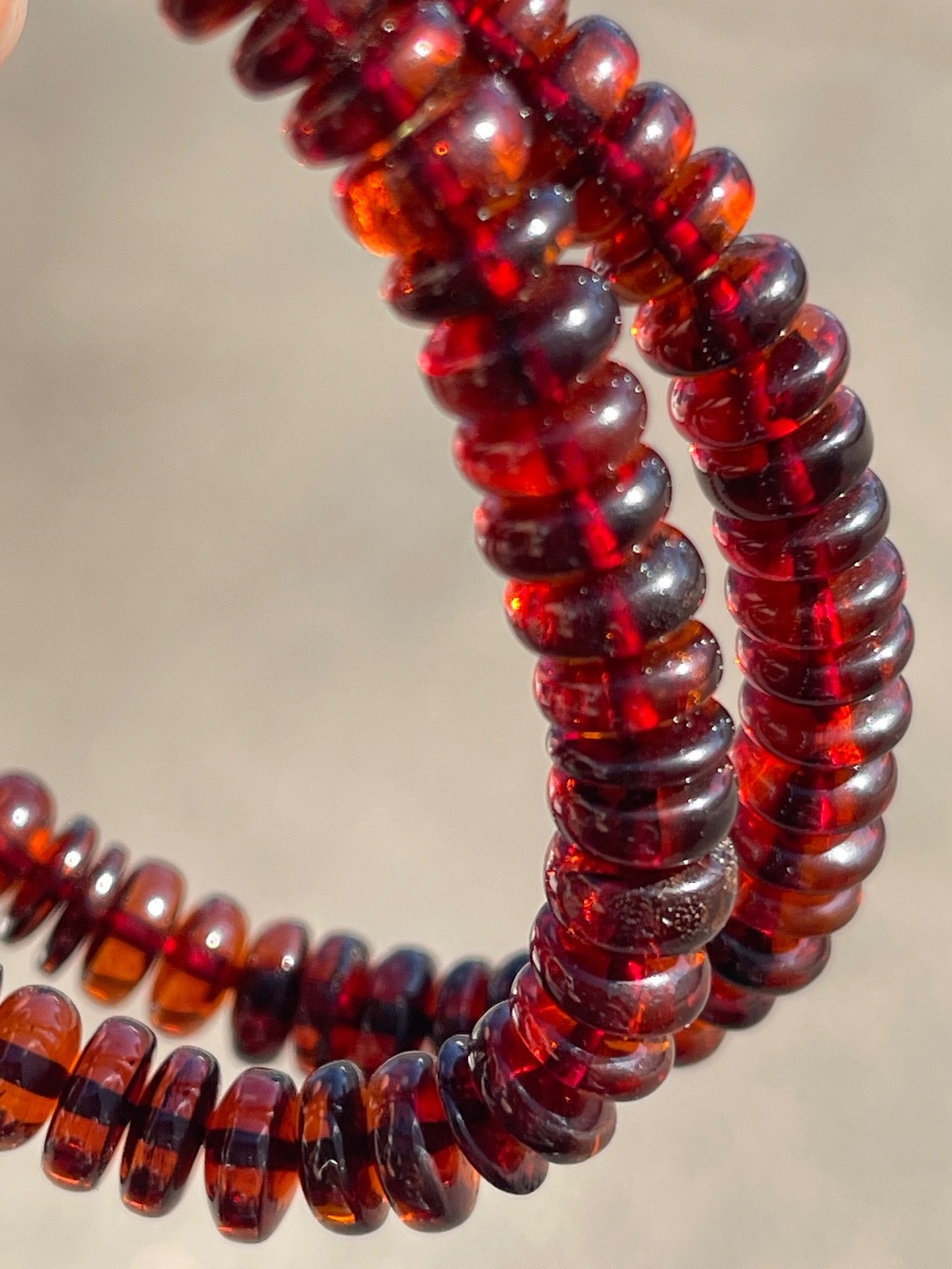 Blood Amber Bracelet Abacus Shape Natural Amber stretchy Bracelet