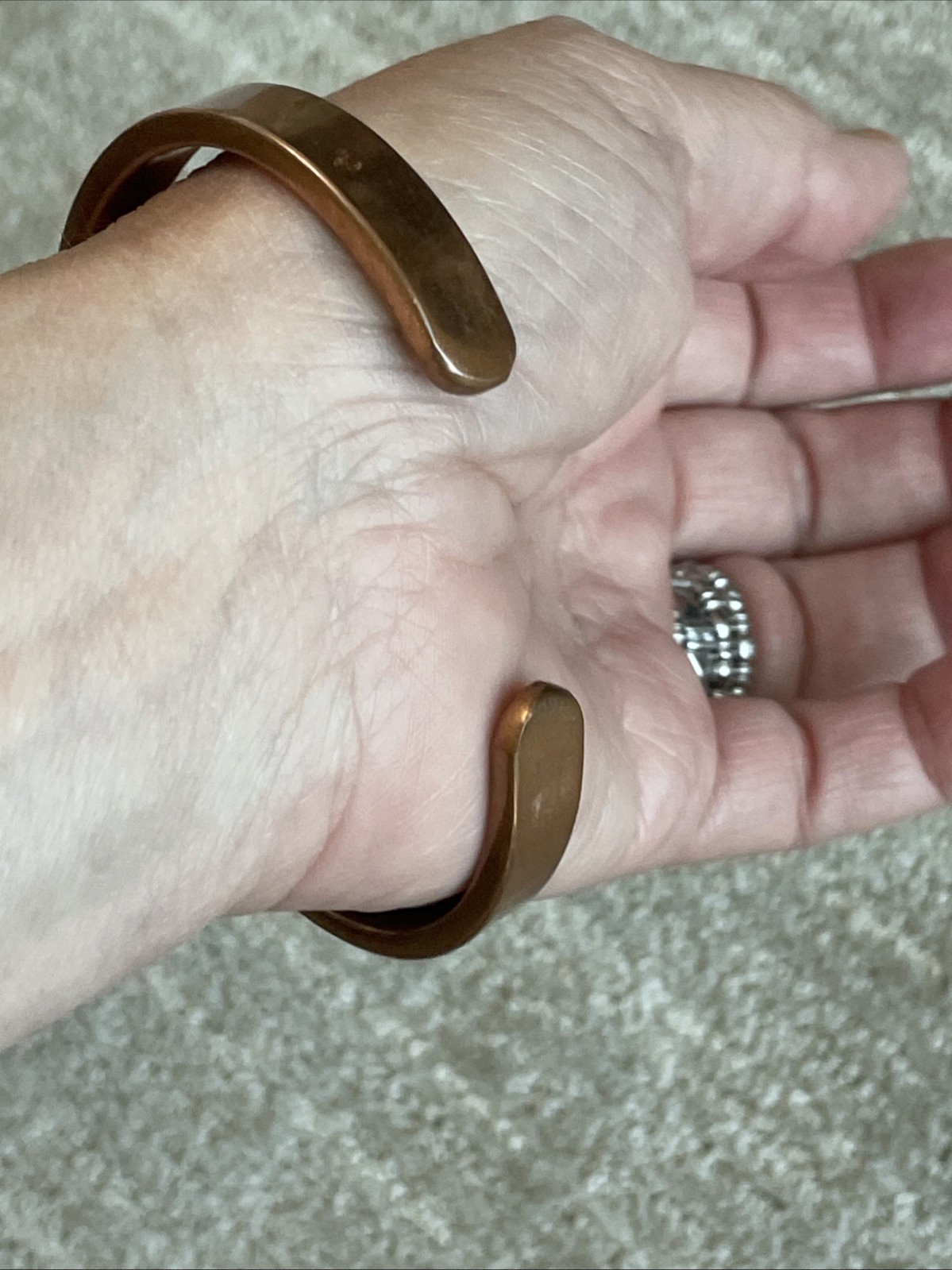 Copper Bracelet Cuff 45 Grams 7.25” 9mm wide