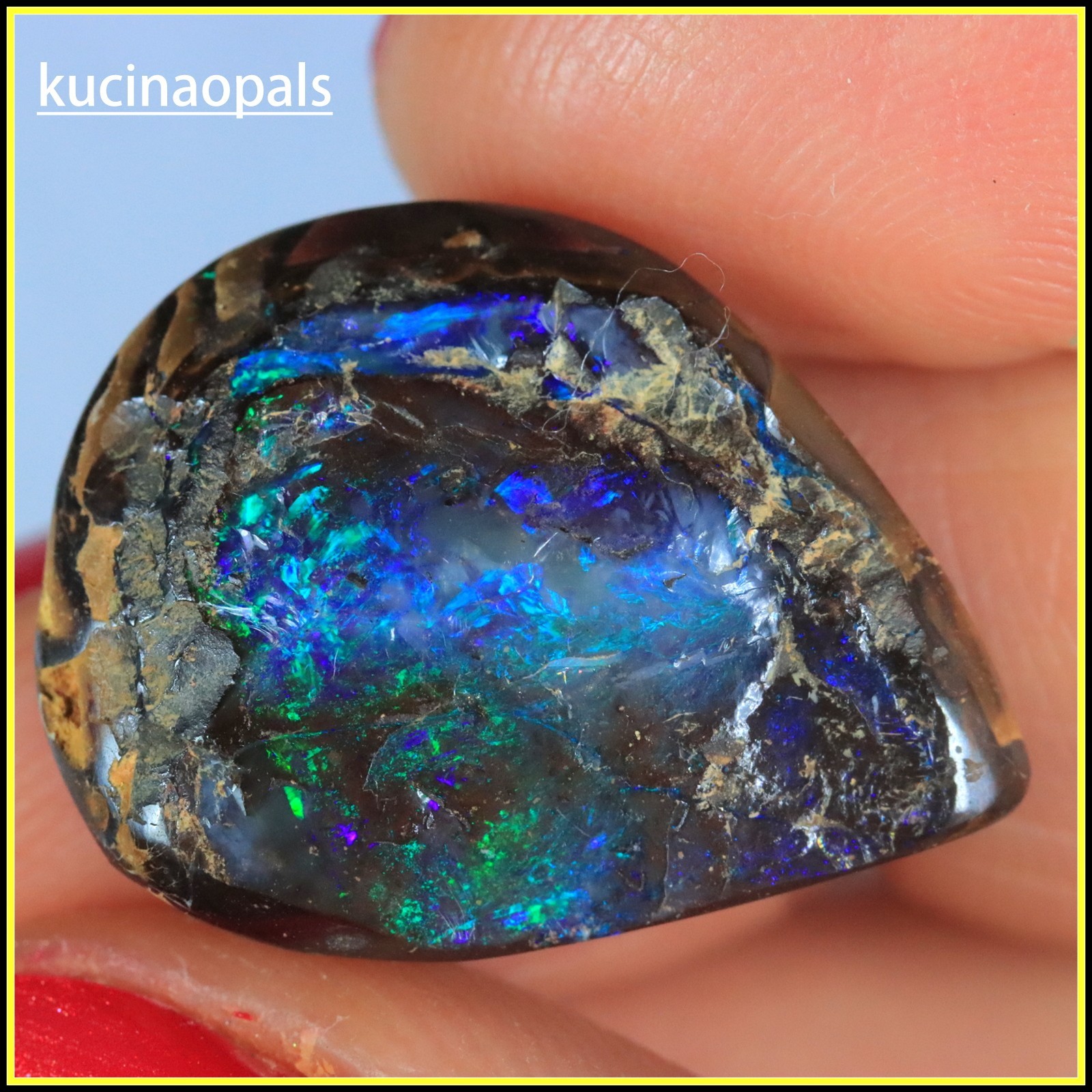 21.25ct AUSTRALIAN OPALTON Boulder Opal Stone Kucina Opals for Jewelry makers