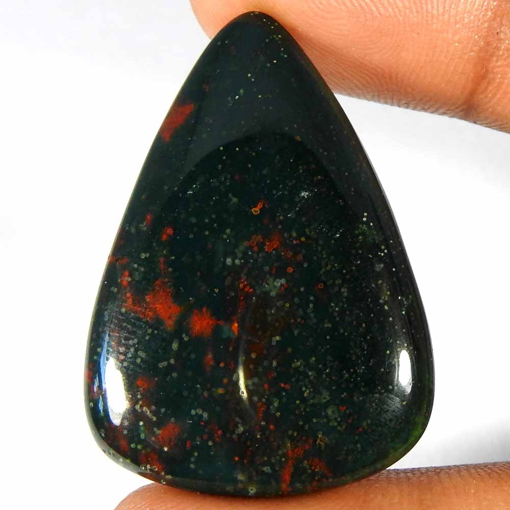 37.25Cts100%Natural top 38x27x5 Blood Stone Oval Cabochon Loose Gemstone