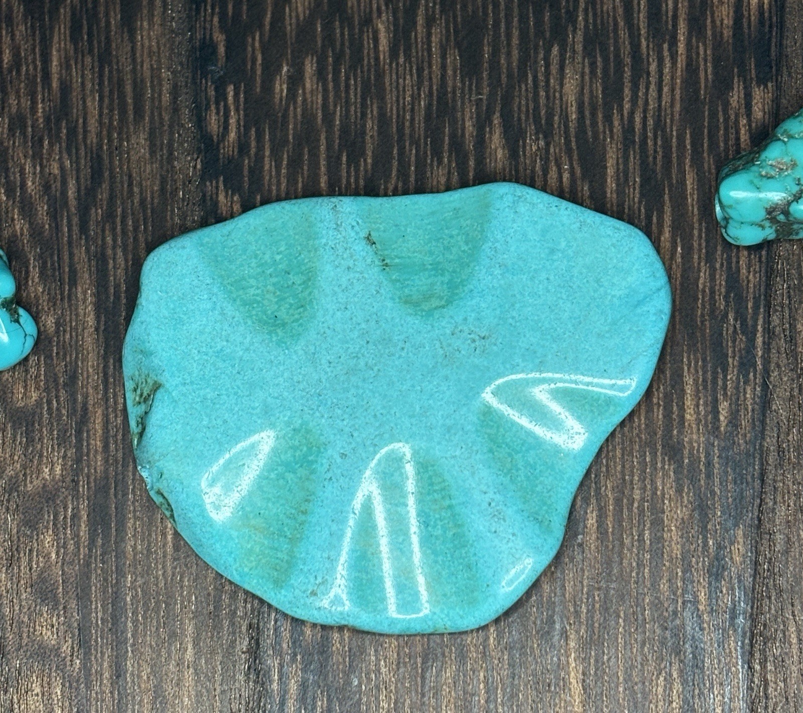 Kingman Turquoise Side-Drilled Focal Stabilized Slabs 54 Grams