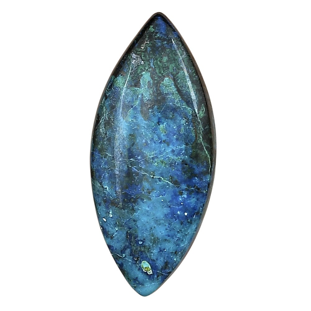 Natural Shattuckite 38.29×17.3×6.9 mm Marquoise Polished Gemstone LS02576-39