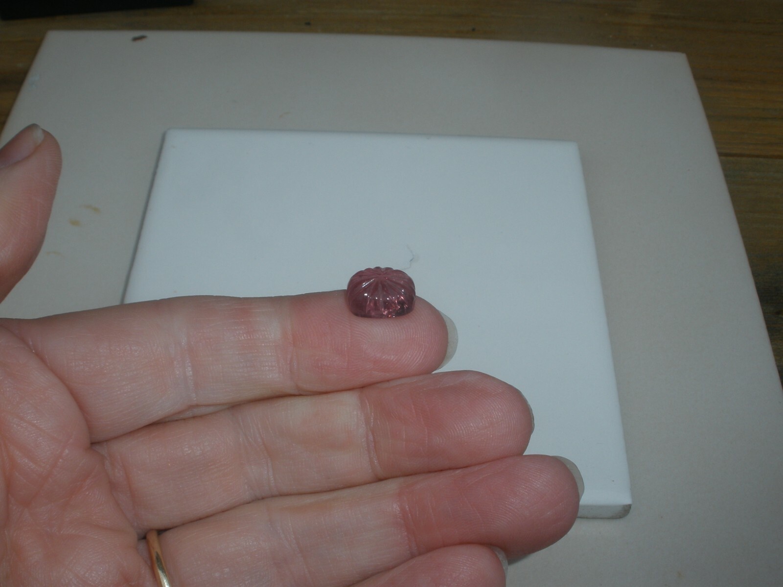 Pink Tourmaline Fancy Carved Cushion Natural Gem 12 x 10mm