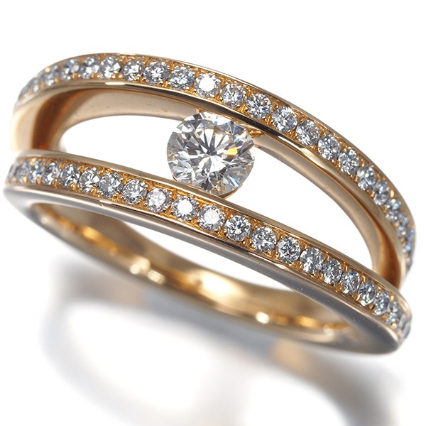 Giorgio Visconti Ring Diamond 0.74ct US6-6.25 18K 750 Rose Gold