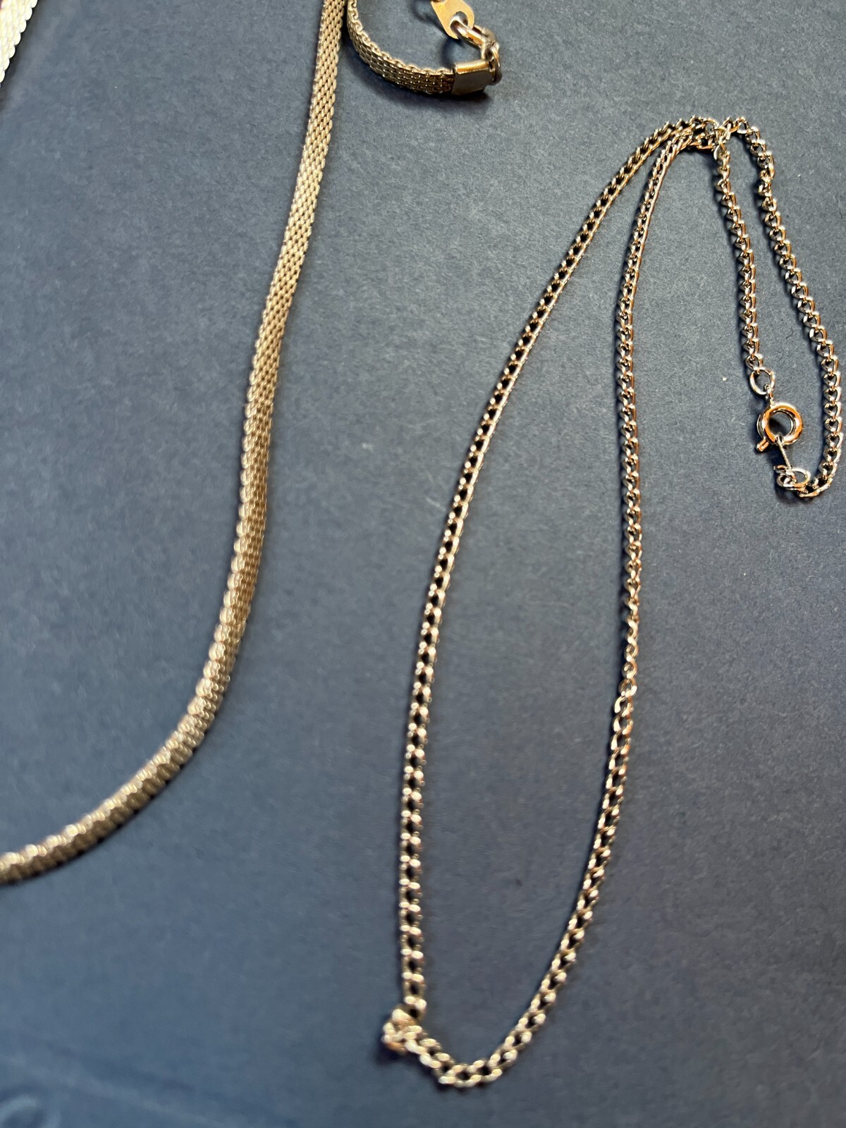 Lot of Various Styles of Mesh Basic Twist Silvertone Chain Necklace – 16-24 inch