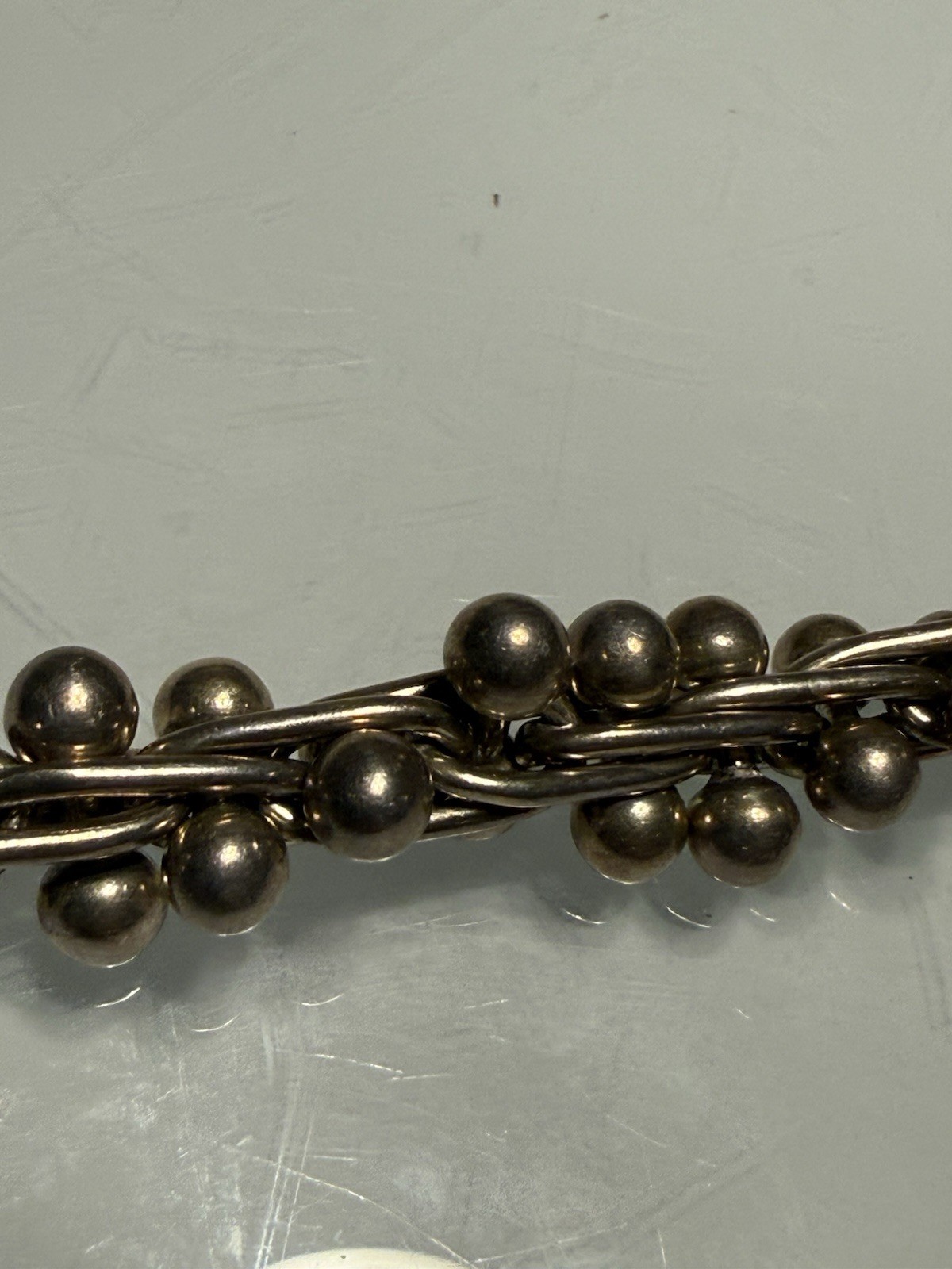 Silpada 925 Sterling Silver DNA Bead Ball Link Toggle Bracelet – Mexico