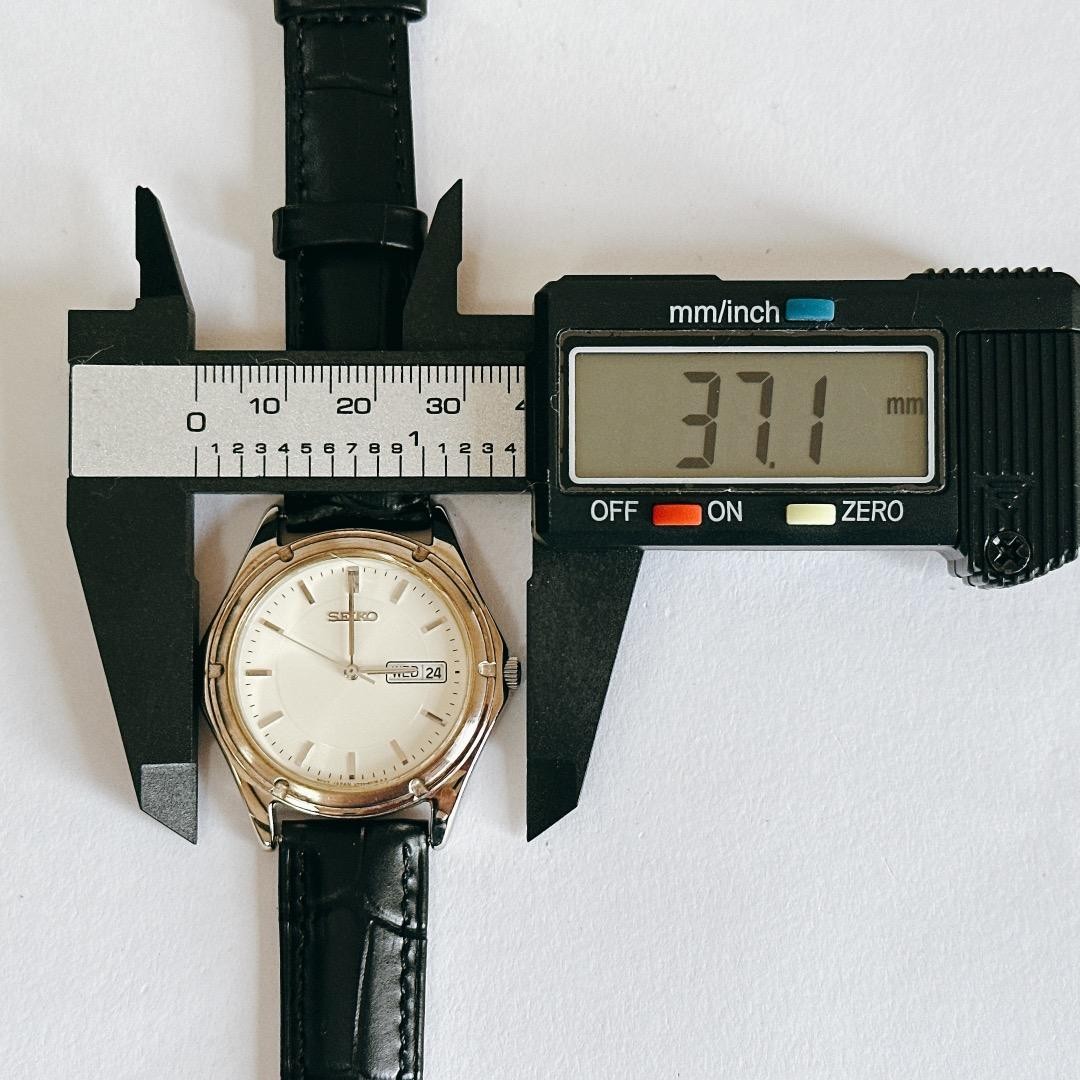 [Working/Battery/Strap Replacement] SEIKO Men’s Watch Day-Date Silver