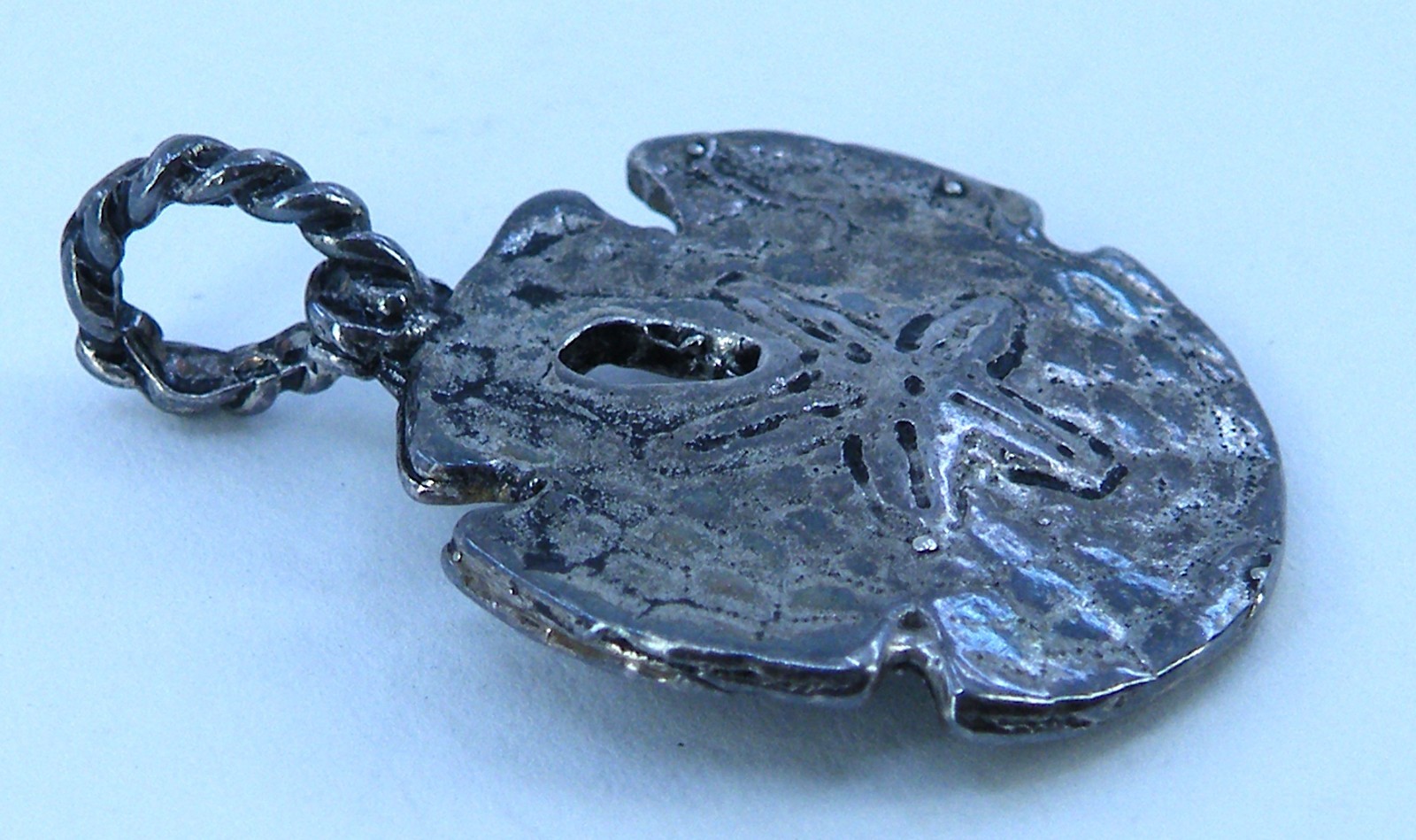 Antique 1622 Atocha Shipwreck Sterling Silver Sand Dollar Hand Pour PENDANT