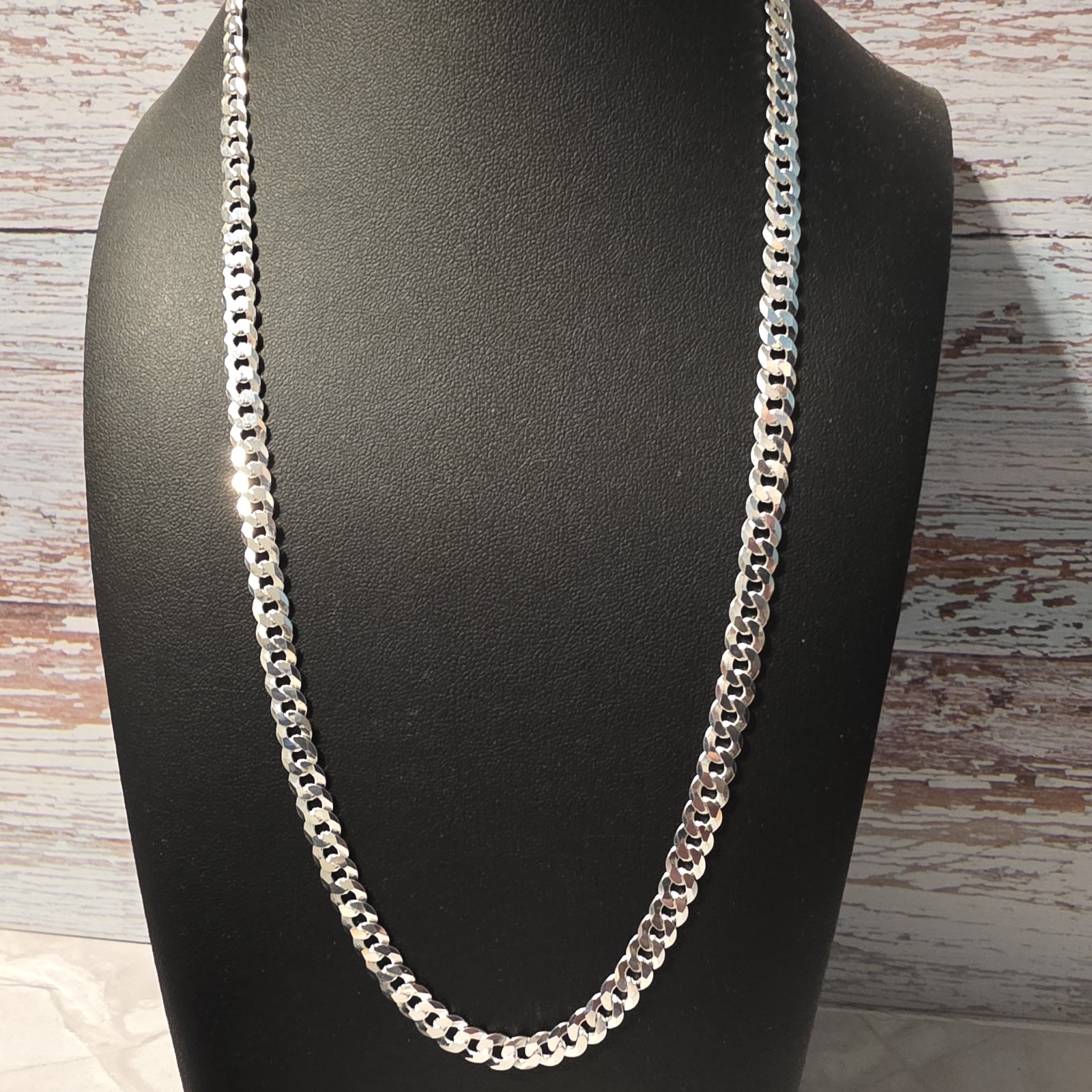 Cuban Chian Sterling Silver 925 22-inch 6mm