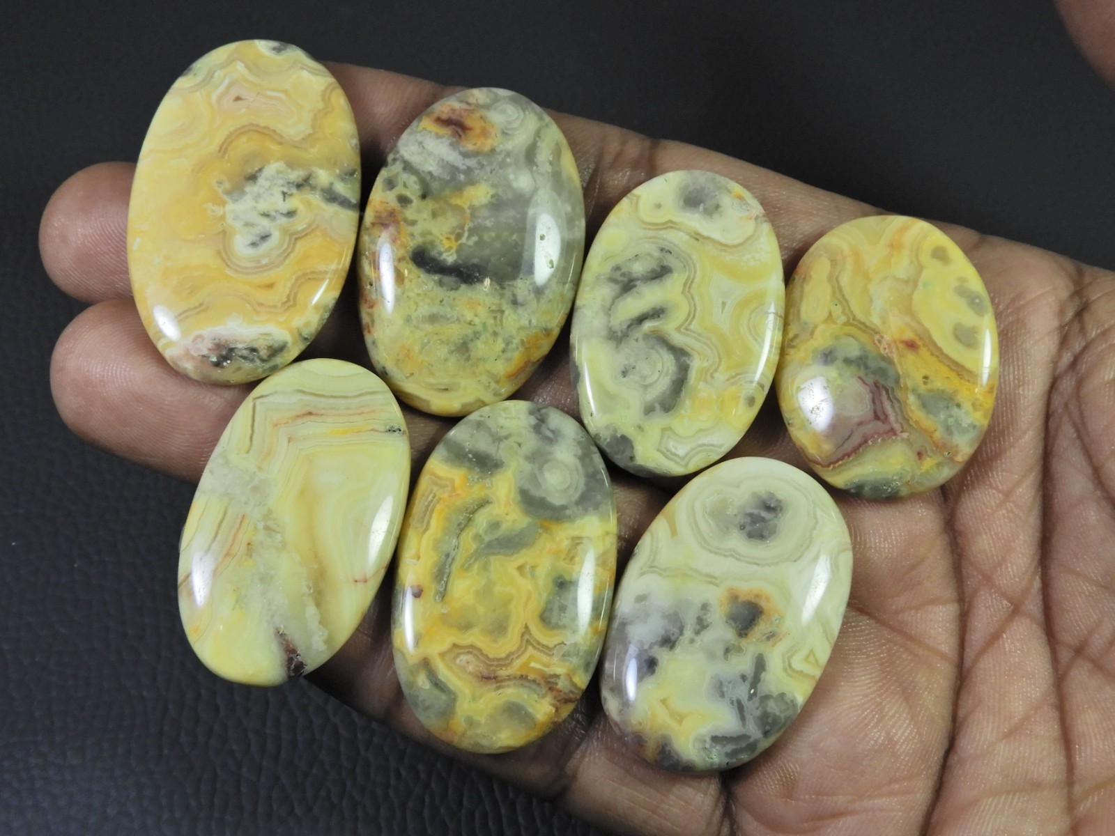 AA++ Natural Australian Crazy Lace Agate Oval Shape Cabochon Loose Gemstone Lot