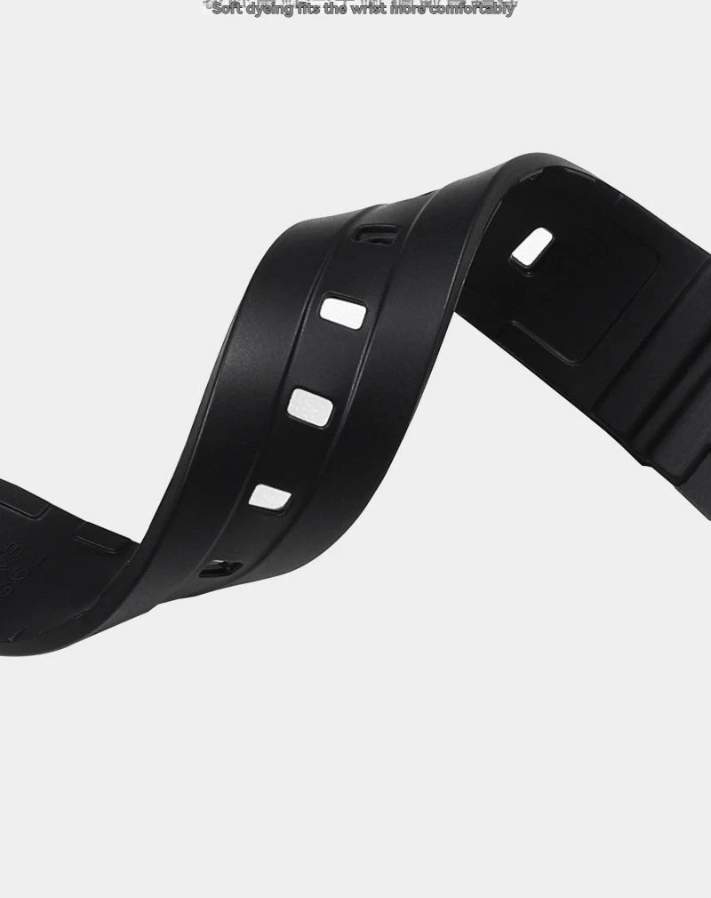 Rubber Resin Watch Strap for Ca.sio LA20WH-1B 14x10mm Black Convex Slim Band New
